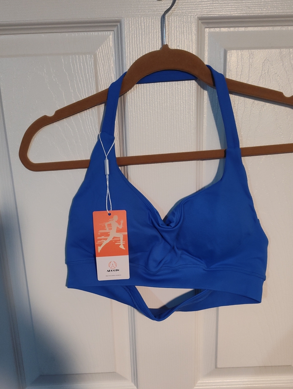 Athletic Halter Bikini Top in Cobalt Blue by Aerie